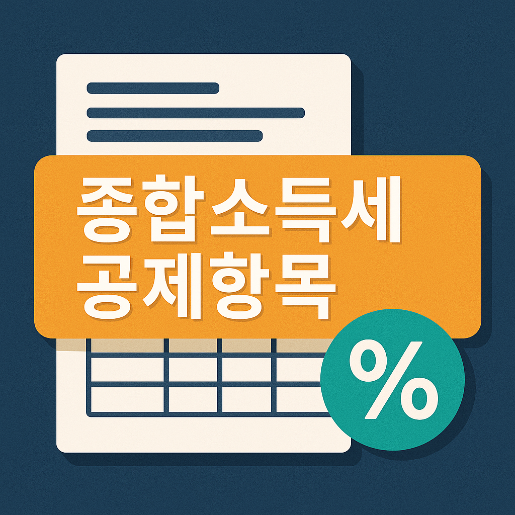 종합소득세 공제 항목